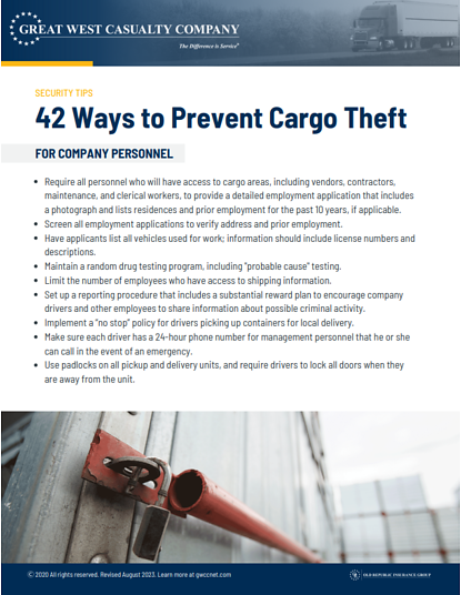 42 Ways to Prevent Cargo Theft